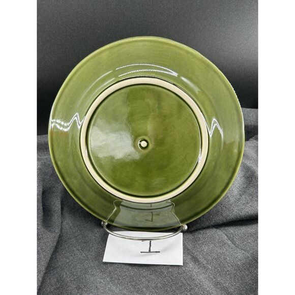 Salad Plates (2) Green 8"Diameter No Markings, Replacement Ceramic Plates - Picture 4 of 8